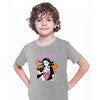 Nezuko Kamado Kimetsu No Yaiba Demon Slayer Gift Anime Manga Grey T-shirt for Kids