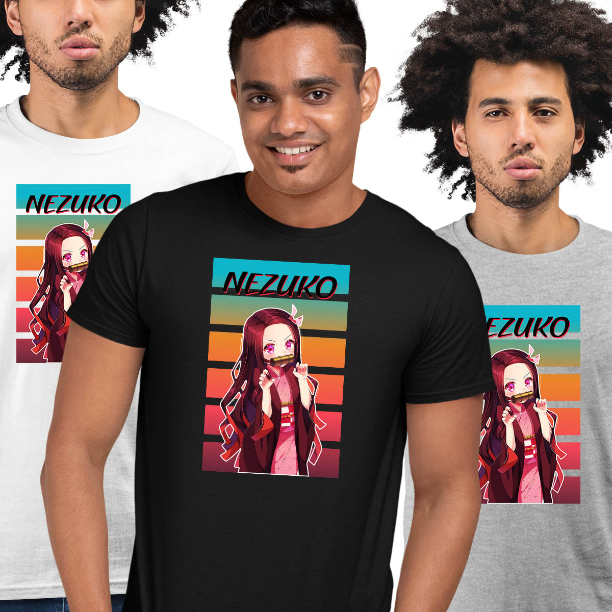 Nezuko Kimetsu No Yaiba Anime Demon Slayer Vintage Adult Unisex T-shirt