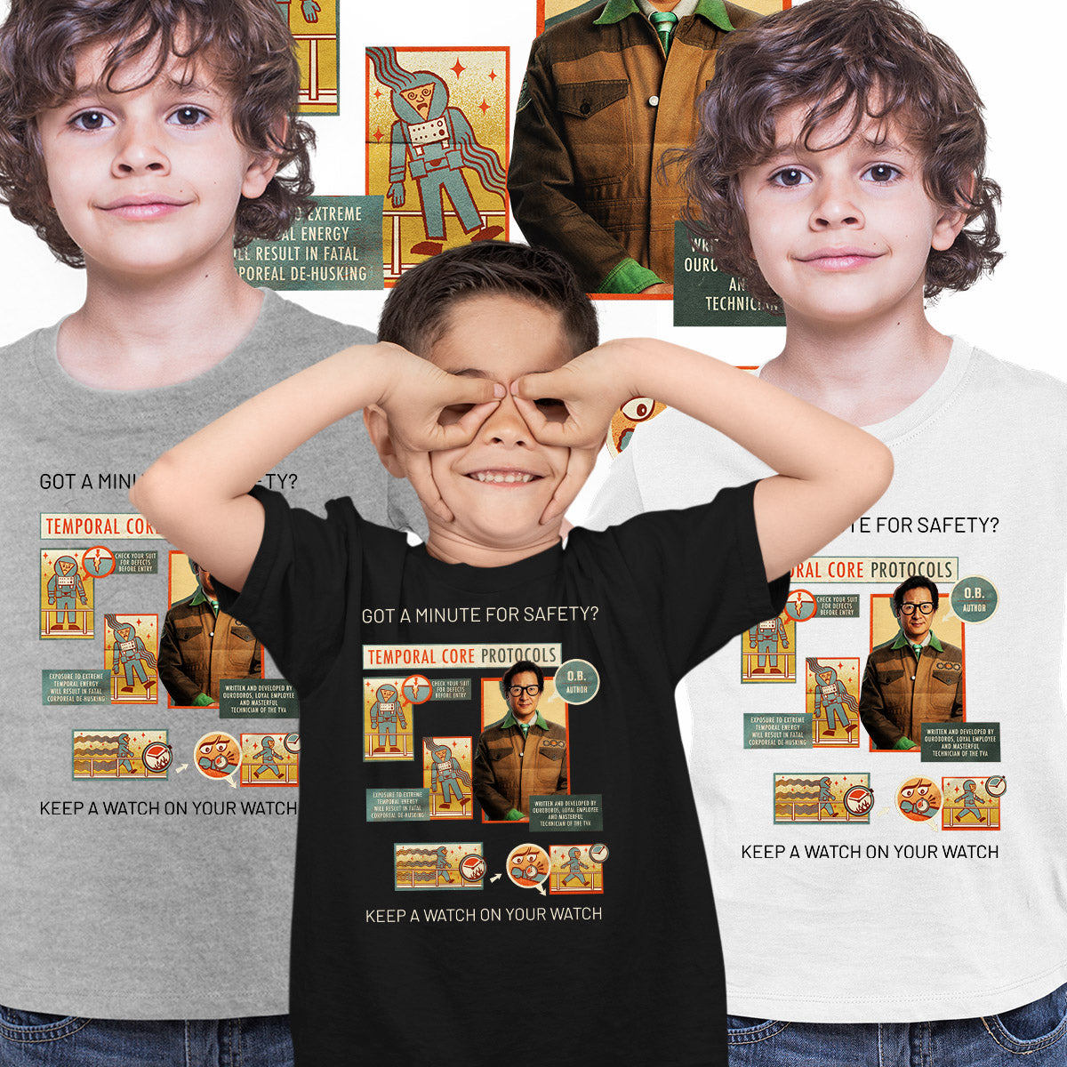 OB Loki 2 Ouroboros TVA agent and technician  Black T-shirt