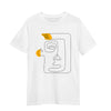 One Line Drawing Face T-Shirt Minimalist Abstract Art Graphic Tee, Unisex Design One