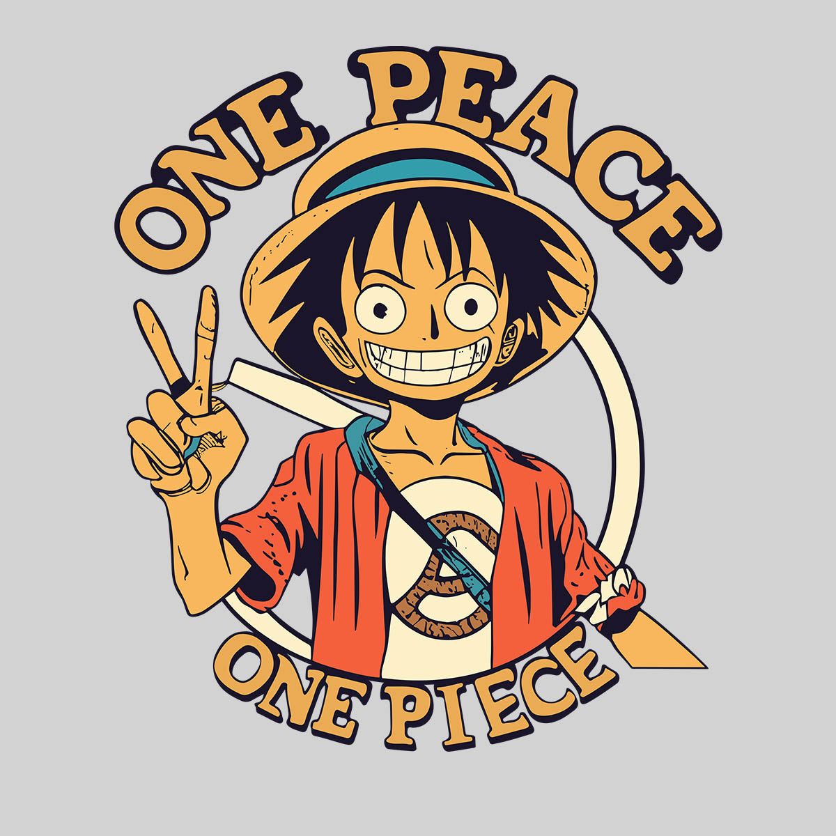 One Peace Monkey D. Luffy One Piece Anime Manga  T-shirt for Kids
