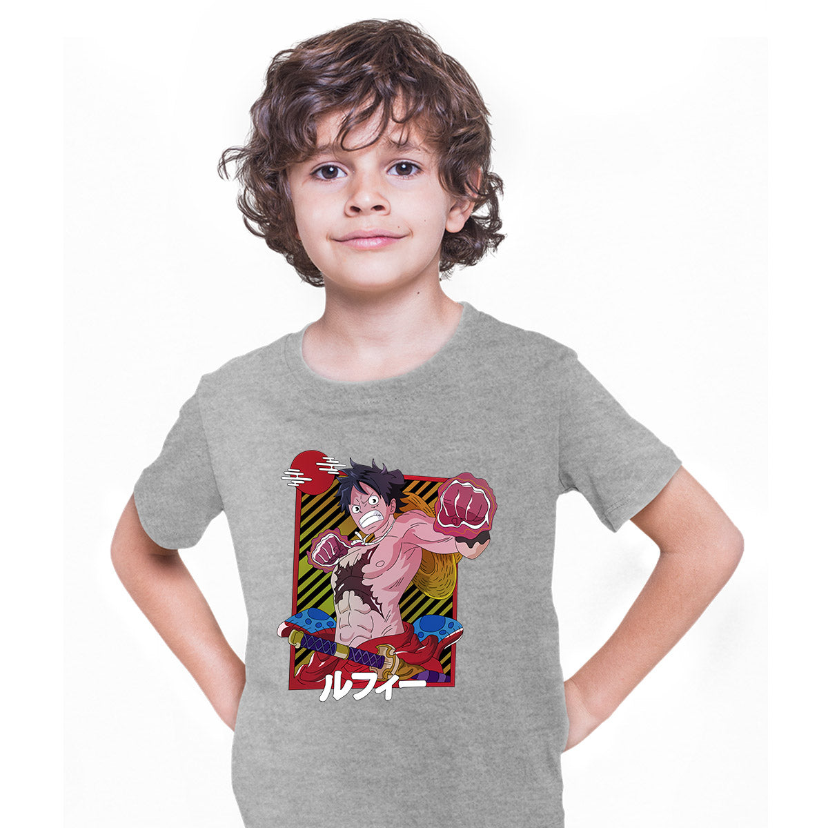 One Piece Fist Luffy One Piece Monkey D. Luffy Anime Manga T-shirt for Kids