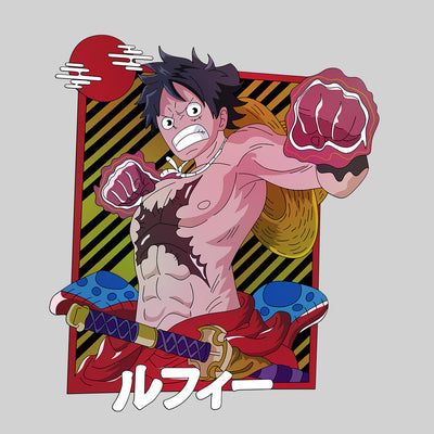 One Piece Luffy Black T-shirt Anime Manga 
