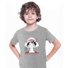 One Piece Monkey D Luffy Japanese Anime Manga Grey T-shirt for Kids