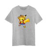 Pikachu Luffy One Piece Pikachu Pokemon Cute Cartoon Adult Grey Unisex T-shirt
