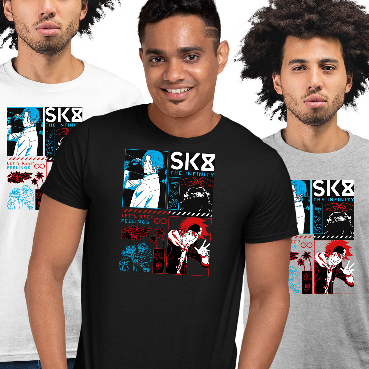 SK8 The Infinity Let's Keep Feelings Japanese Anime Manga Adult Unisex T-shirt