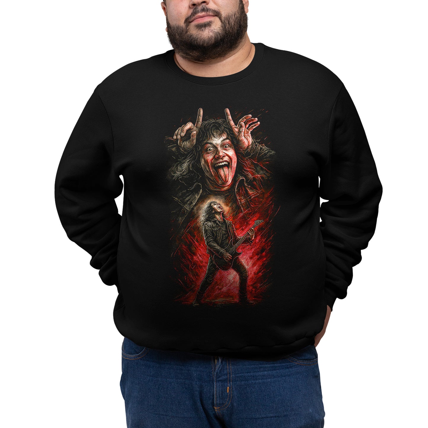 Eddie Rock Out Stranger Things Sweatshirt
