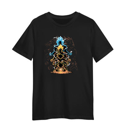 Son Goku Graphic Art Dragon Ball Z Japanese Anime Manga Adult Unisex Black T-shirt