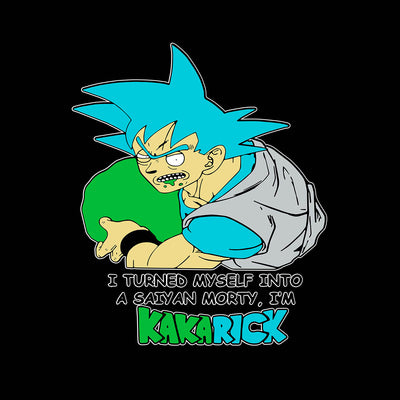 Son Goku Rick And Morty Kakarick Adult Unisex Black T-shirt
