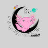 Space Axolotl Kawaii Pastel Goth Japan Anime Comic Adult Unisex Black T-shirt