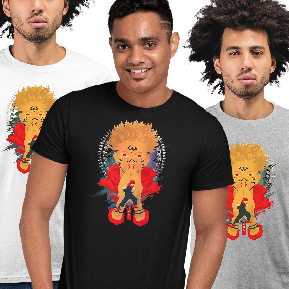 Sukuna Yuji Itadori Graphic Art Jujutsu Kaisen Manga Anime Adult Unisex T-shirt