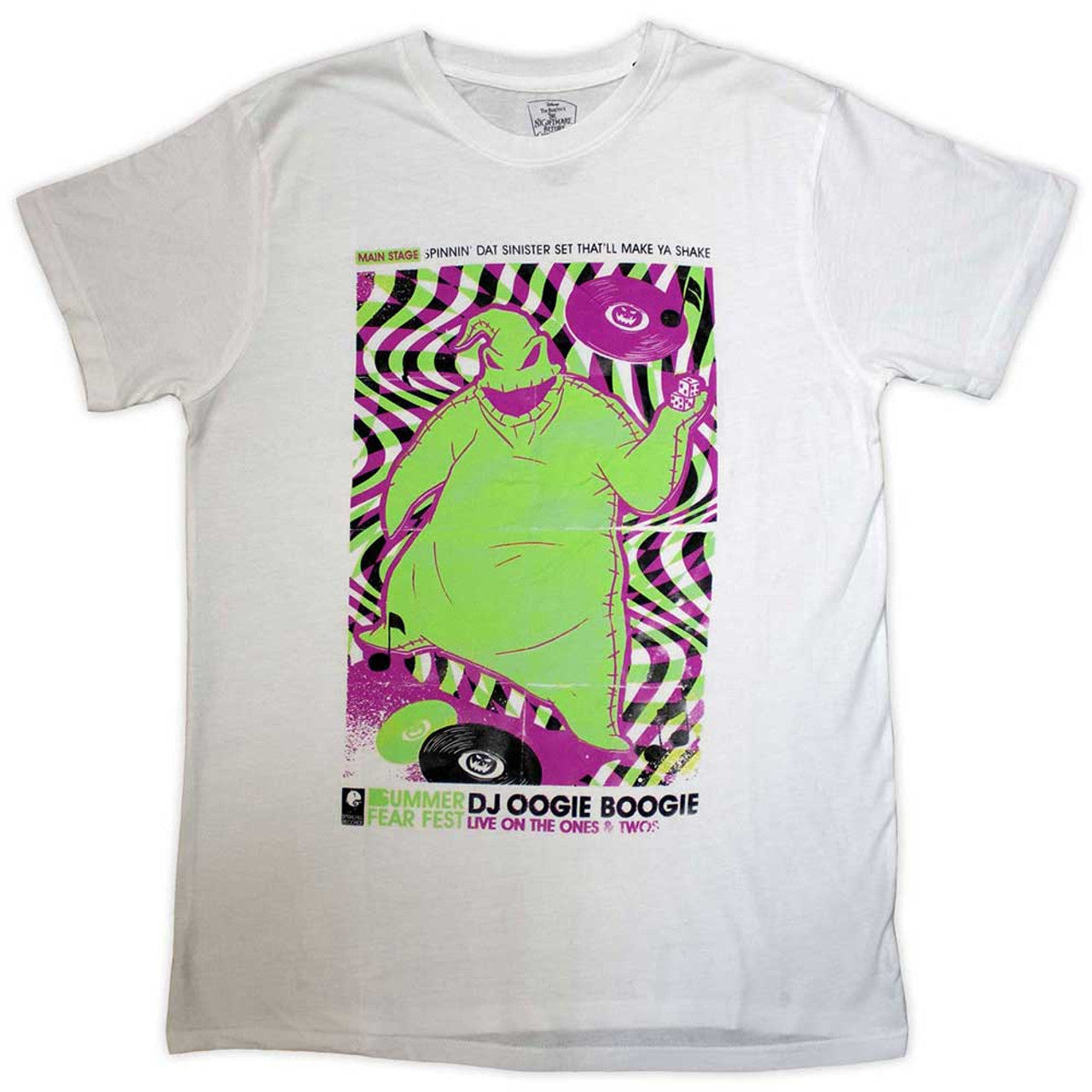Disney® -  The Nightmare Before Christmas Unisex T-Shirt: DJ Oogie Boogie (White)