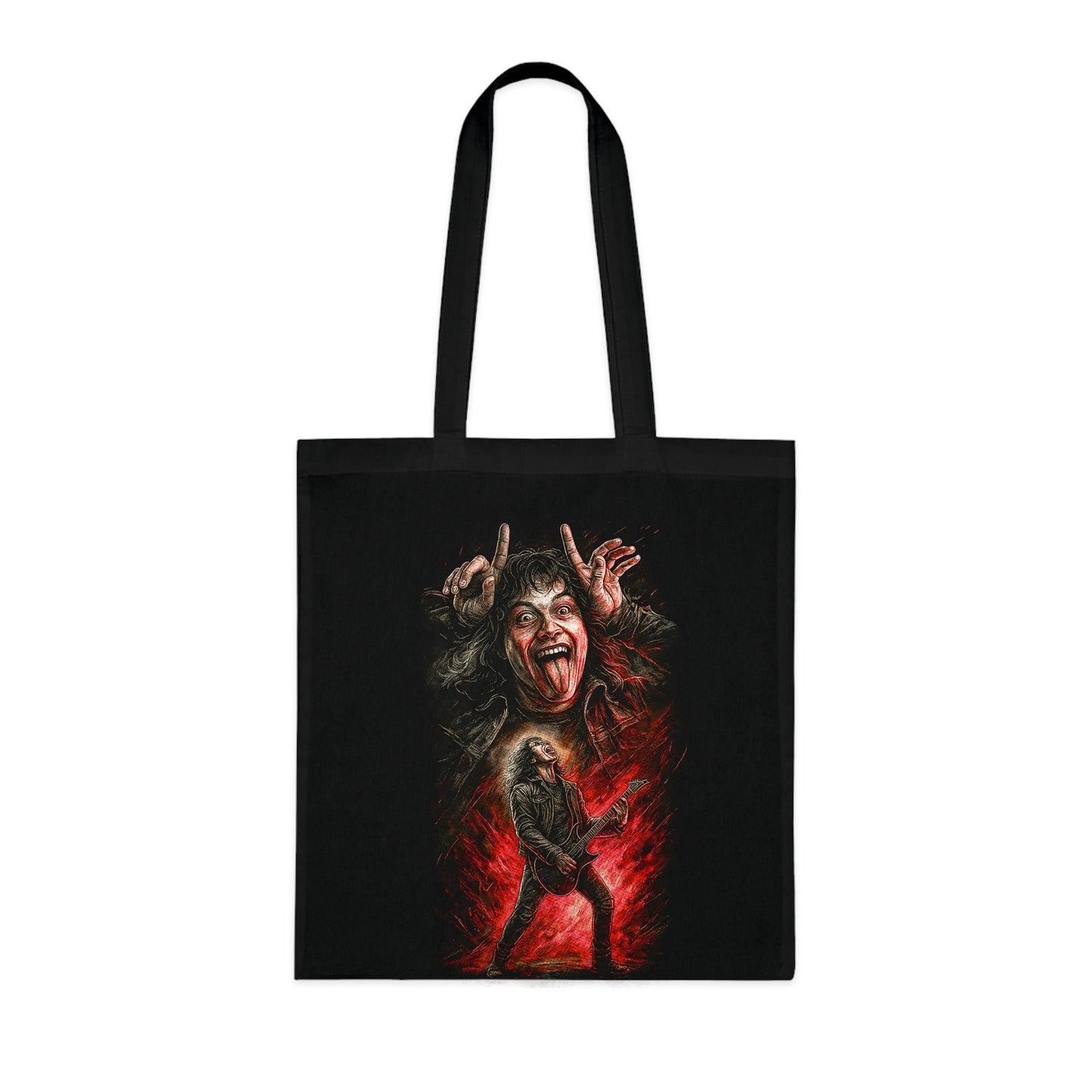Eddie Rock Out Stranger Things Tote Bag