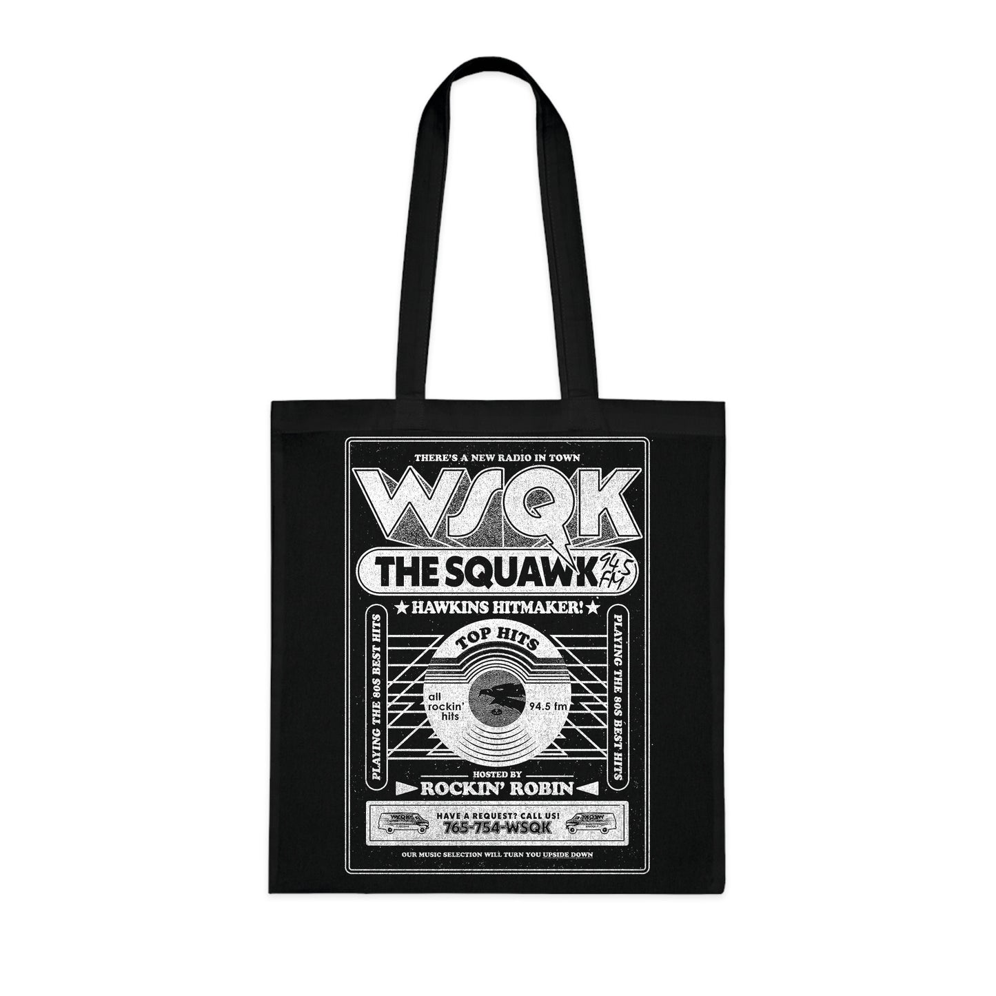 WSQK The Squawk Stranger Things tote Bag