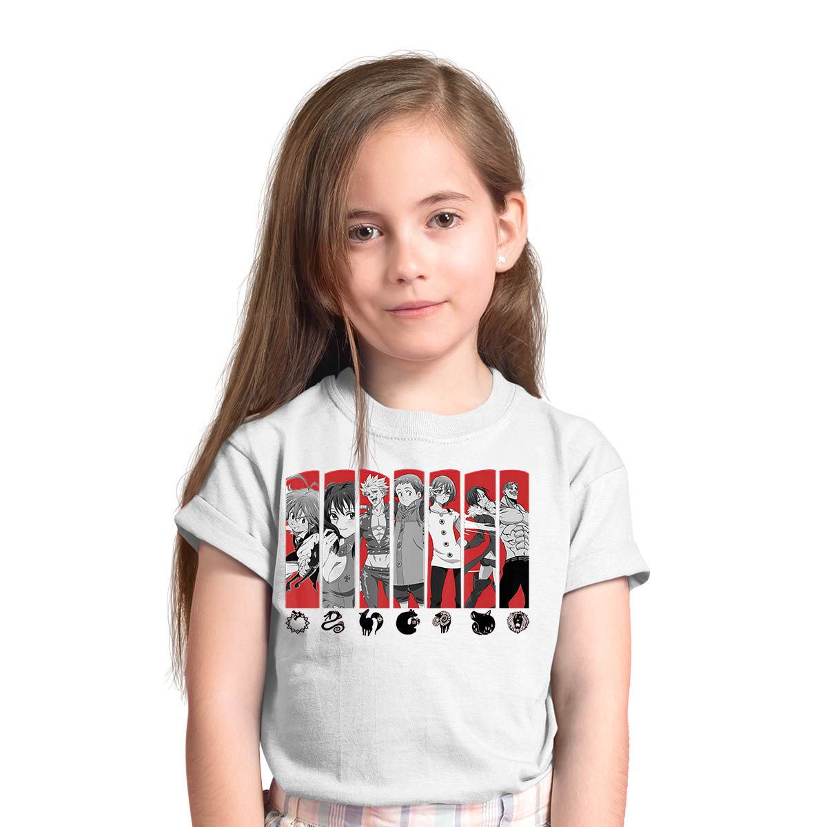 The Seven Deadly Sins Japanese Anime Manga White T-shirt for Kids