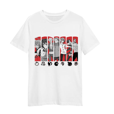 The Seven Deadly Sins Japanese Anime Manga Gift Adult Unisex White T-shirt