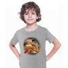 Titan Punch AOT Attack on Titan  Japanese Anime Manga Grey T-shirt for Kids