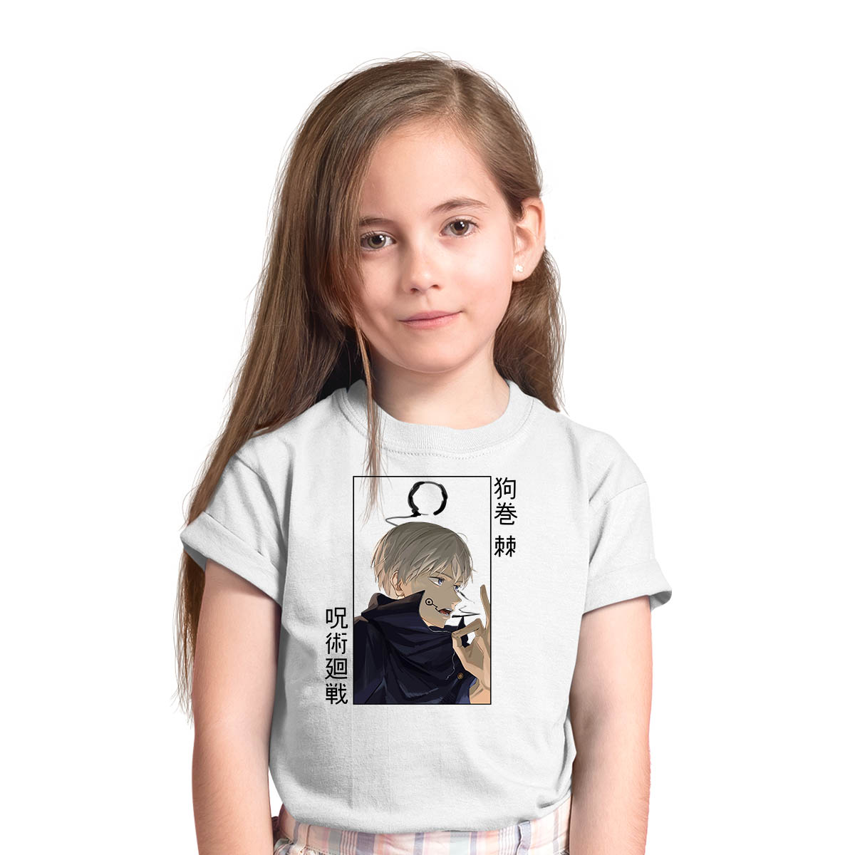 Toge Inumaki Jujutsu Kaisen Fans Anime Manga White T-shirt for Kids