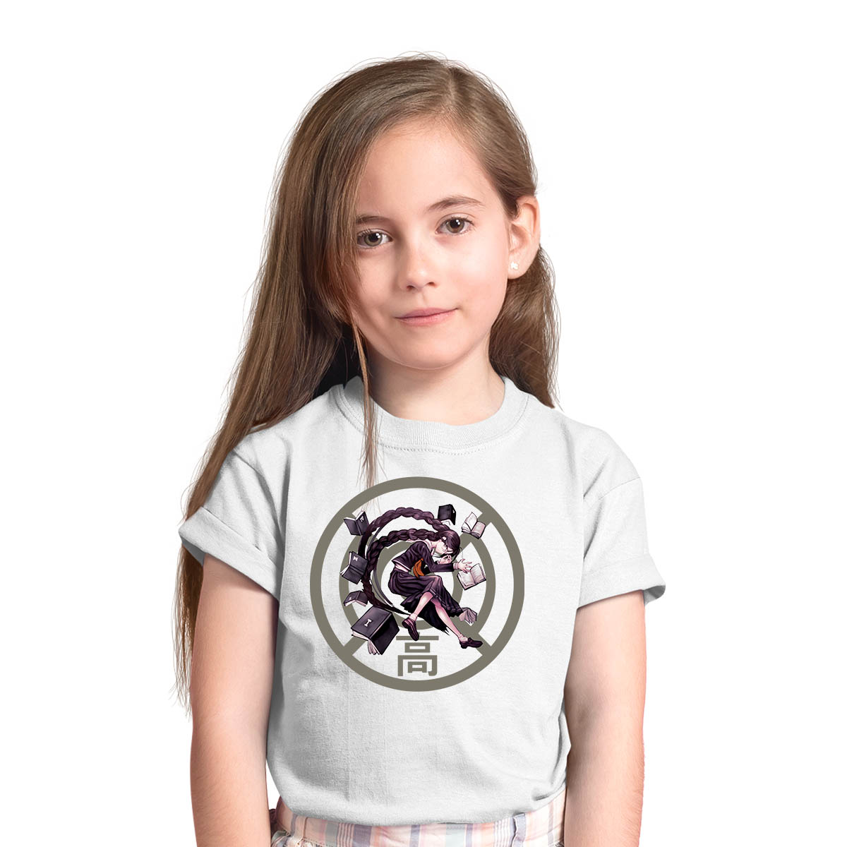 Toko Fukawa Danganronpa DANGANRONPA Manga Anime White T-shirt for Kids