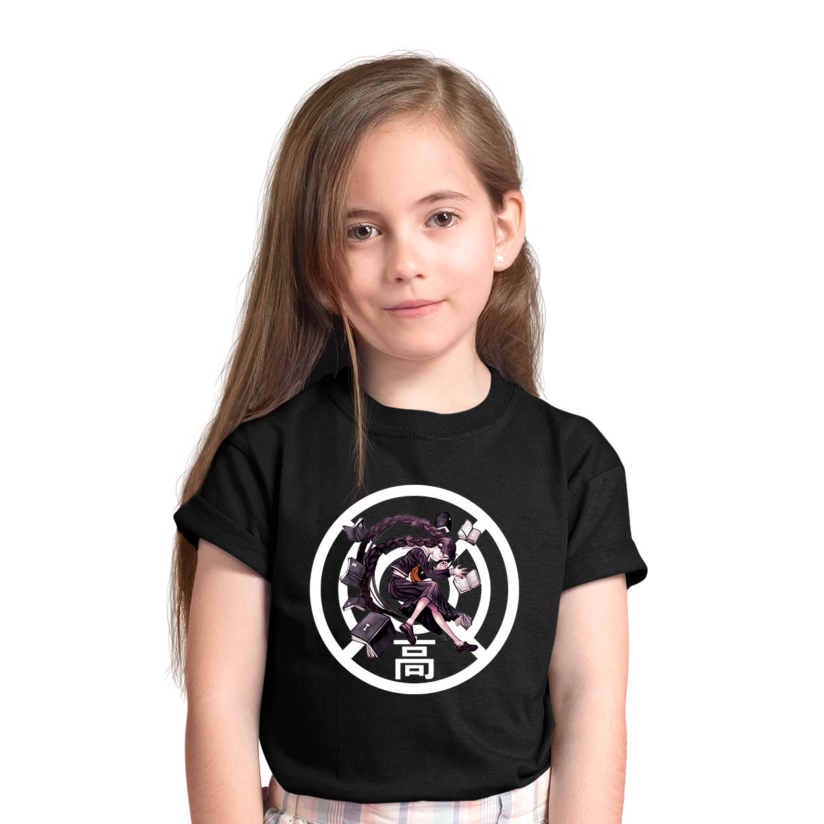 Toko Fukawa Danganronpa DANGANRONPA Manga Anime Black T-shirt for Kids
