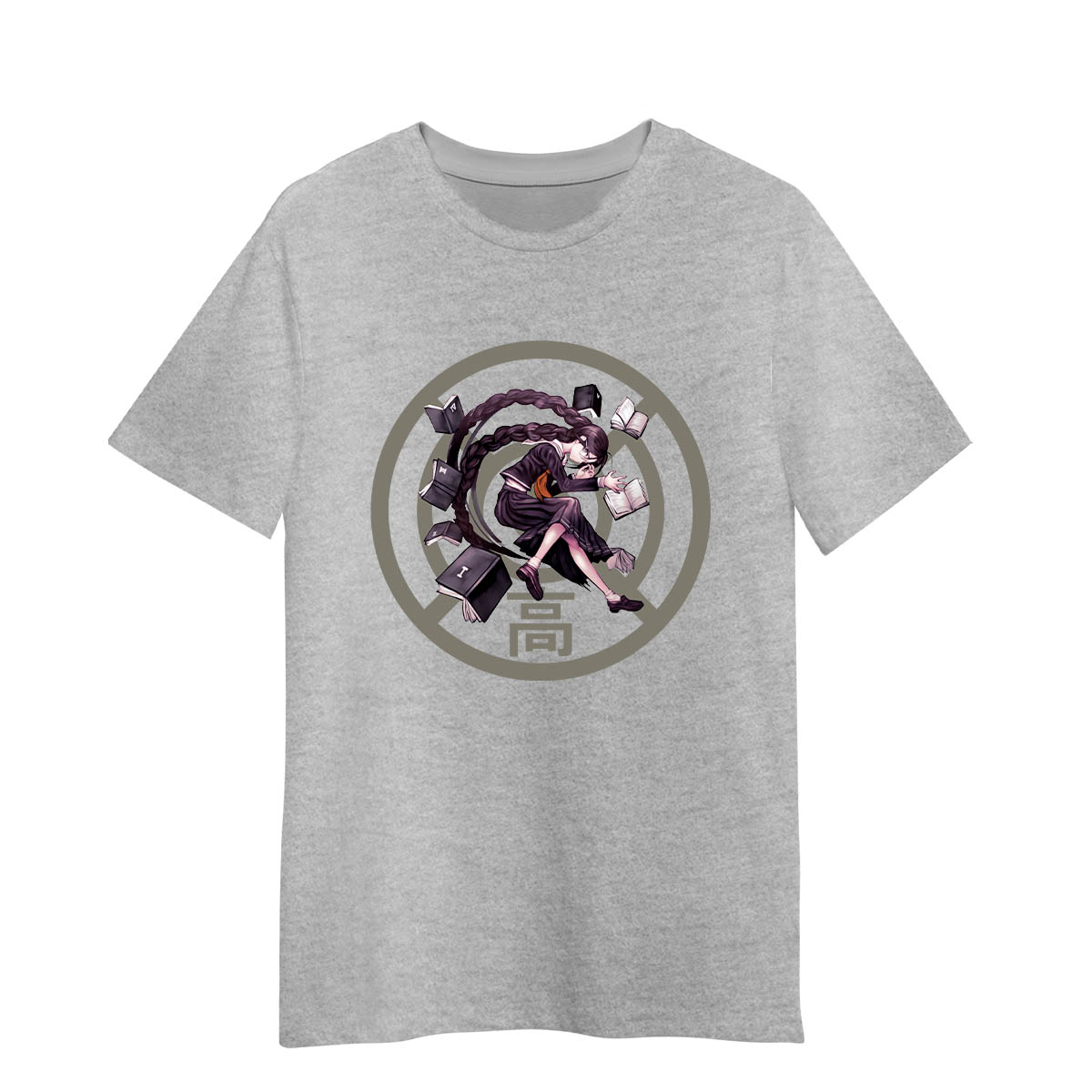 Toko Fukawa Danganronpa Anime Japan Adult Unisex Grey T-shirt
