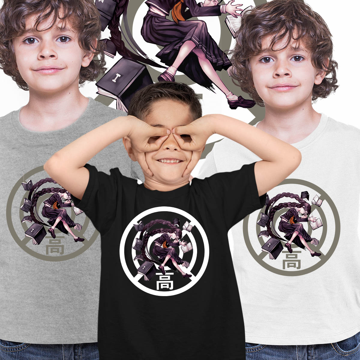 Toko Fukawa Danganronpa DANGANRONPA Manga Anime T-shirt for Kids