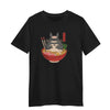 Totoro In The Ramen Bowl Cartoon Anime My Neighbor Totoro Adult Unisex Black T-shirt