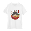 Totoro In The Ramen Bowl Cartoon Anime My Neighbor Totoro Adult Unisex White T-shirt