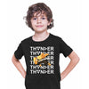 Zenitsu Agatsuma Thunder Demon Slayer Kimetsu No Yaiba Anime Manga Black T-shirt for Kids