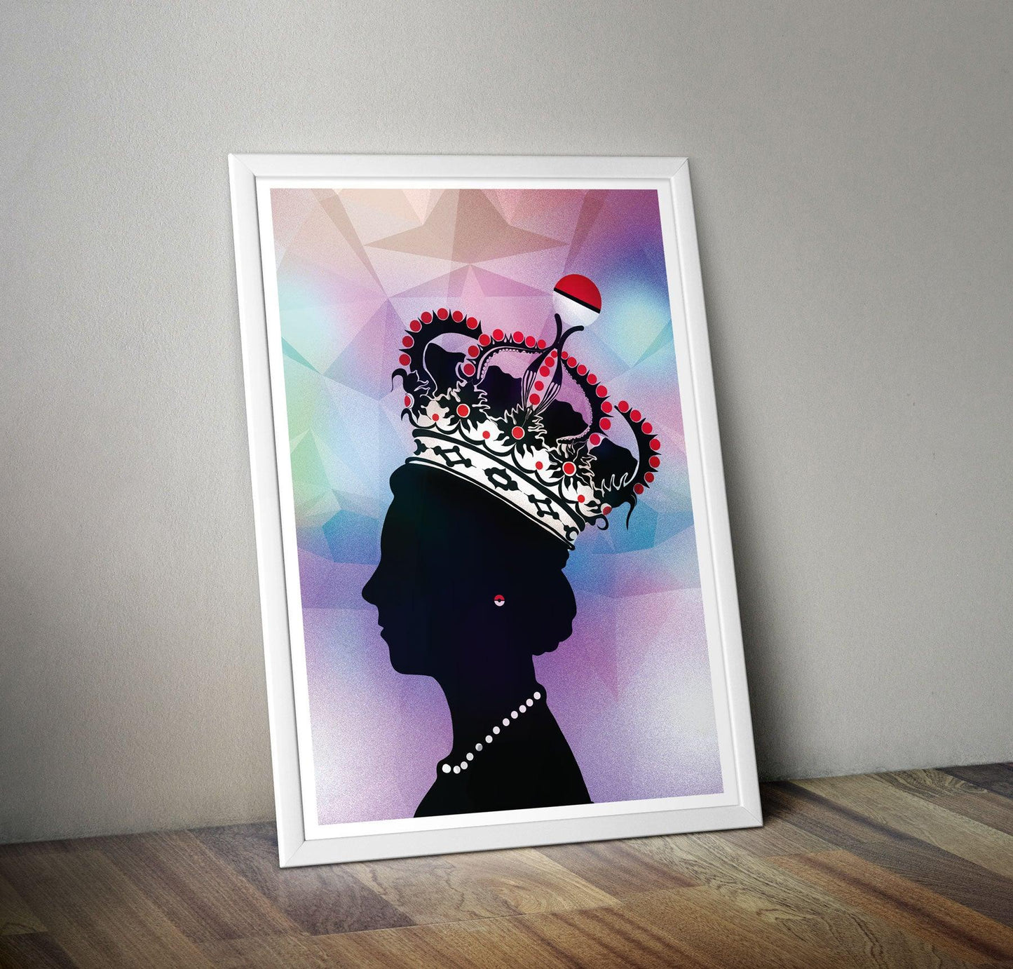 A2 Poke the Queen Funny Wall Big Art Print Kitchen Living Room Unframed Unique - Kuzi Tees