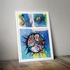 Underwater Creatures Wall Big A2 Art Print Kitchen Living Room Unframed Unique - Kuzi Tees