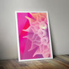 Nature Pink & Purple Detail Flower Falling 3D Smashed Kitchen Wall A2 Poster Art - Kuzi Tees