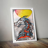 Chinese Dragon Tattoo Giant Wall Mural Art Vibrant Iconic Poster Kitchen A2 - Kuzi Tees