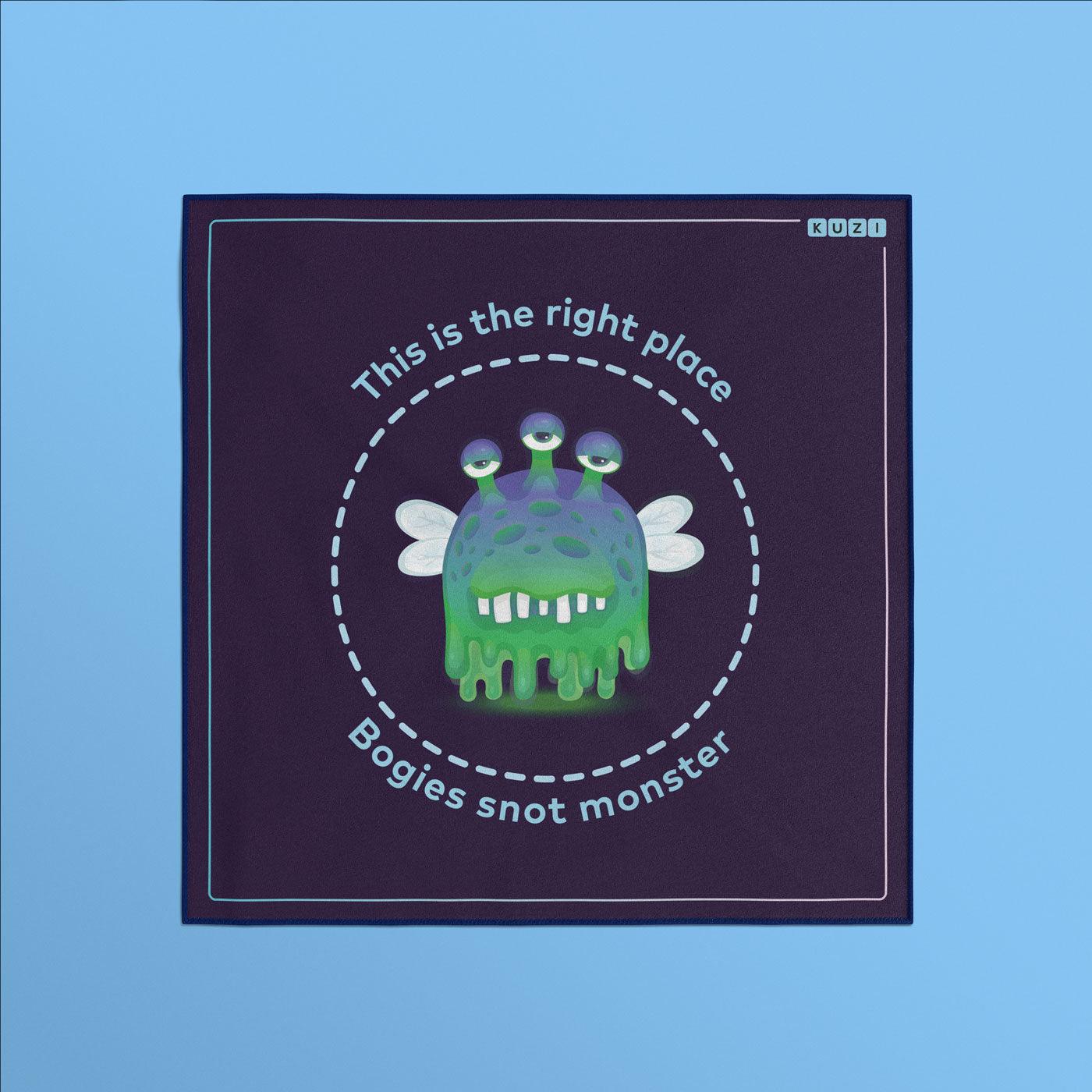 Bogies snot monster handkerchief 100% Cotton Perfect Gift - Kuzi Tees