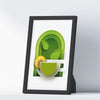 Green Tea Two Kitchen Wall Art Prints Dining Room Home Décor Poster Minimalistic Paper Cut Art - Kuzi Tees