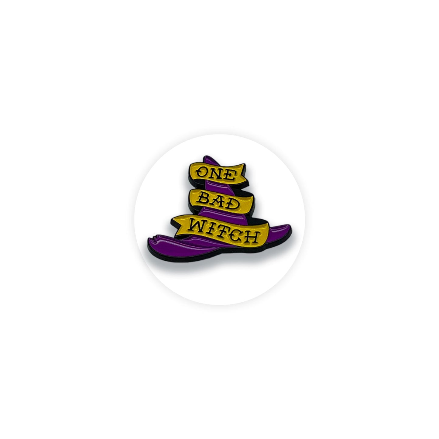 One bad witch Enamel Pin Badge - Kuzi Tees