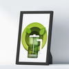Green Tea Three Kitchen Wall Art Prints Dining Room Home Décor Poster Minimalistic Paper Cut Art - Kuzi Tees