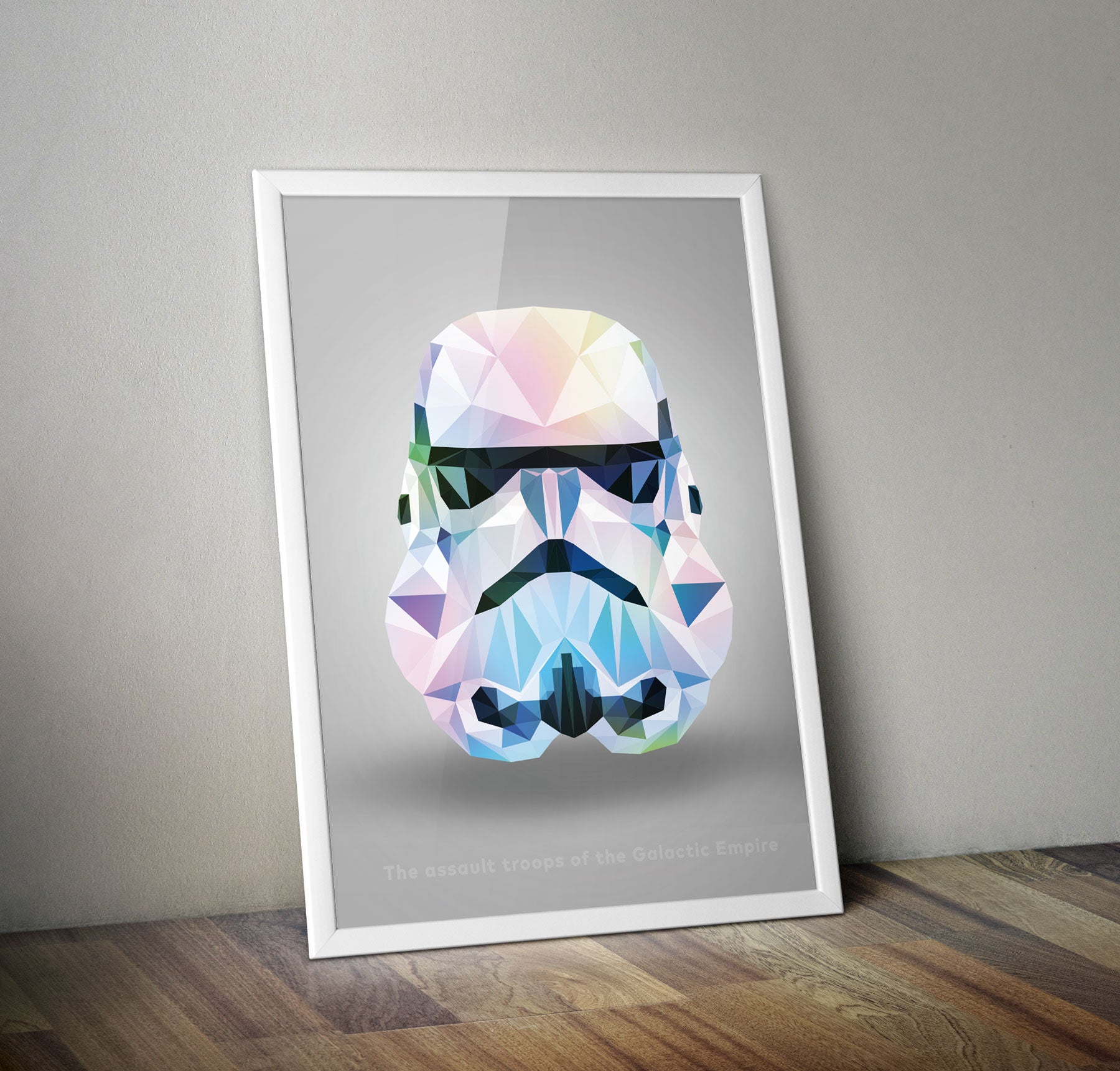 Low Poly Stormtrooper Art Print Original Wall Unique Star Wars A2 Graphic Design - Kuzi Tees