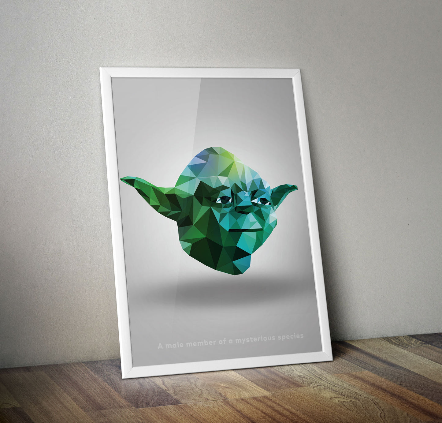 Low Poly Yoda Jedi Art Print Original Wall Unique Star Wars A2 Graphic Design - Kuzi Tees