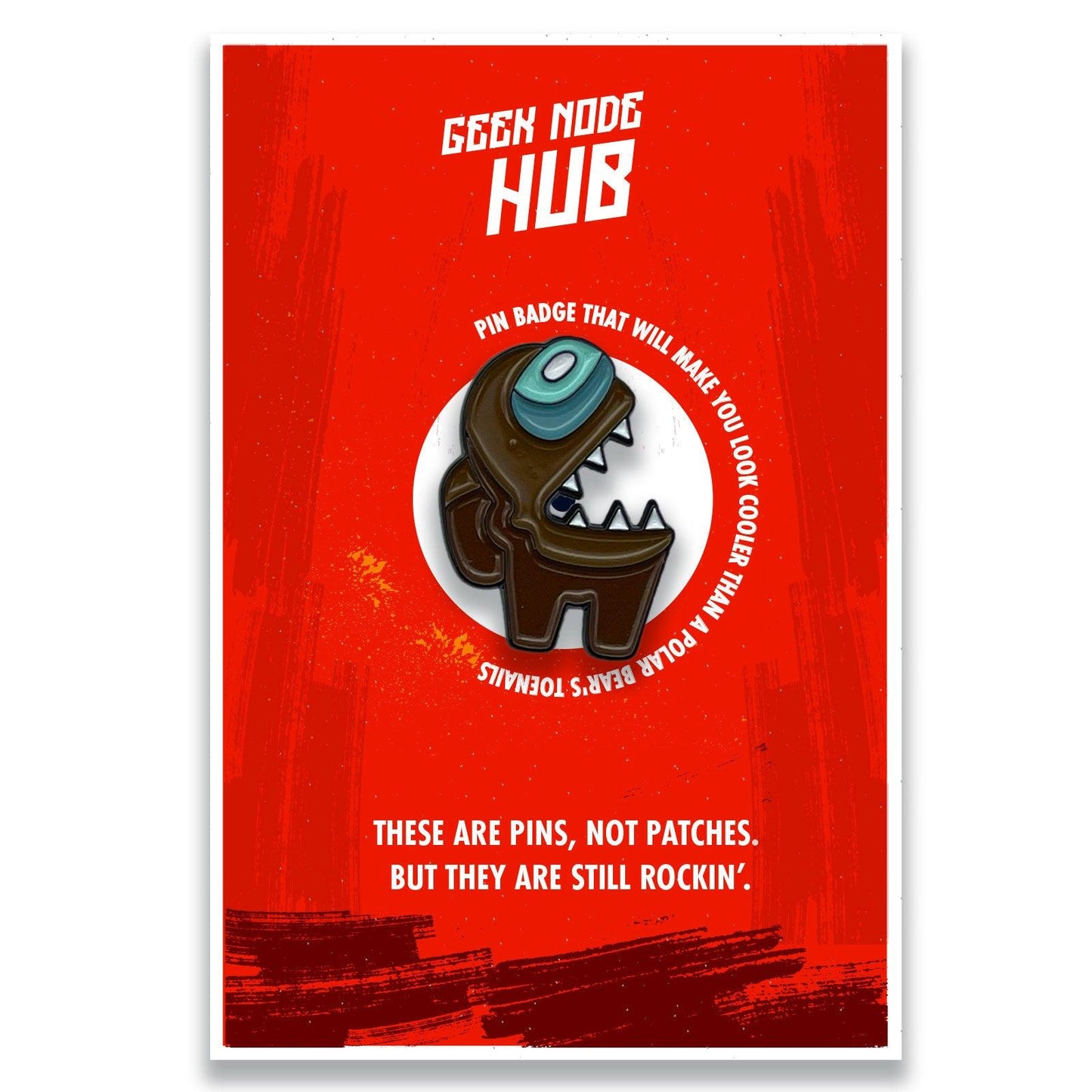 Impostor Brown Enamel Pin Badge - Kuzi Tees