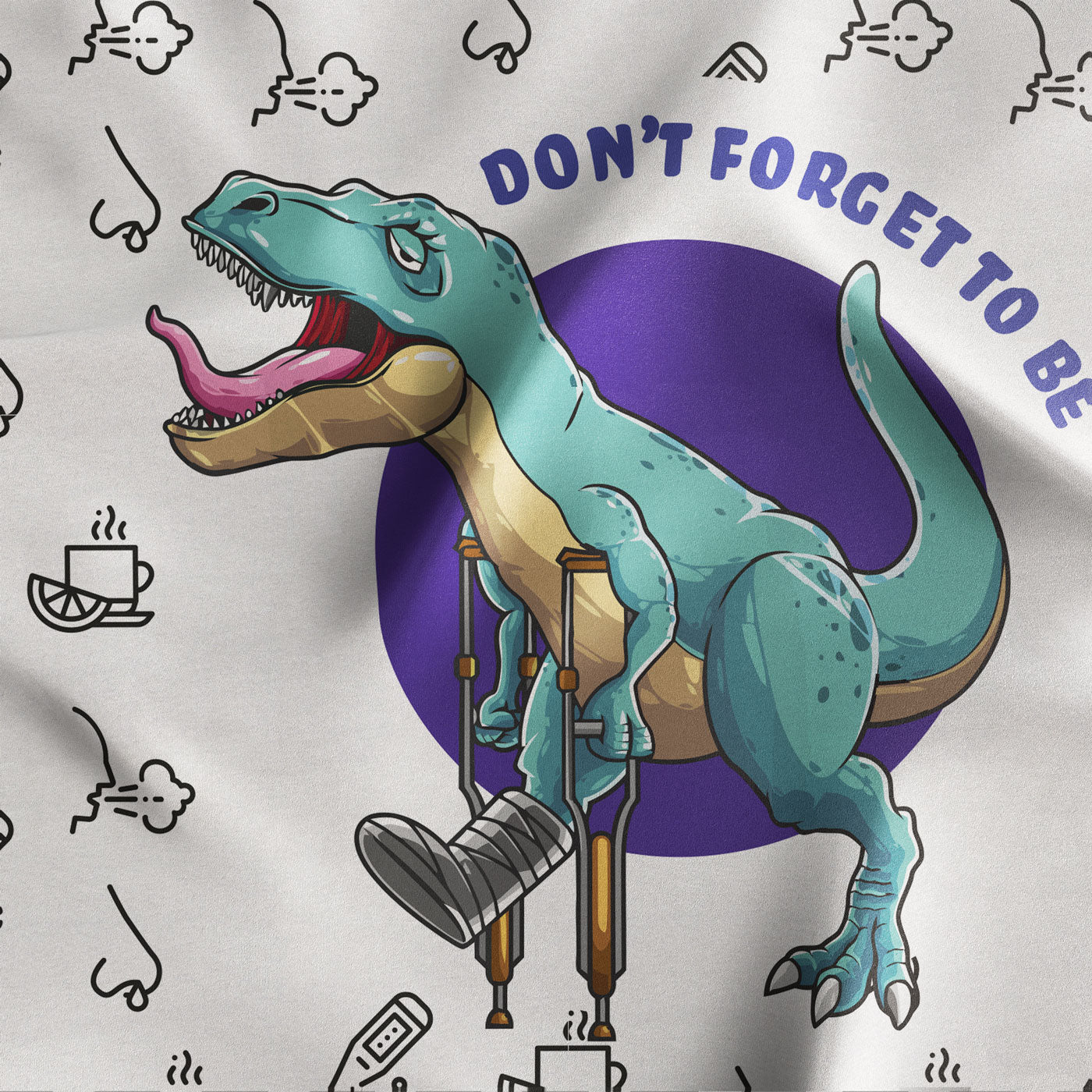 T-rex handkerchief 100% Cotton Be cool be Rawrsome! - Kuzi Tees