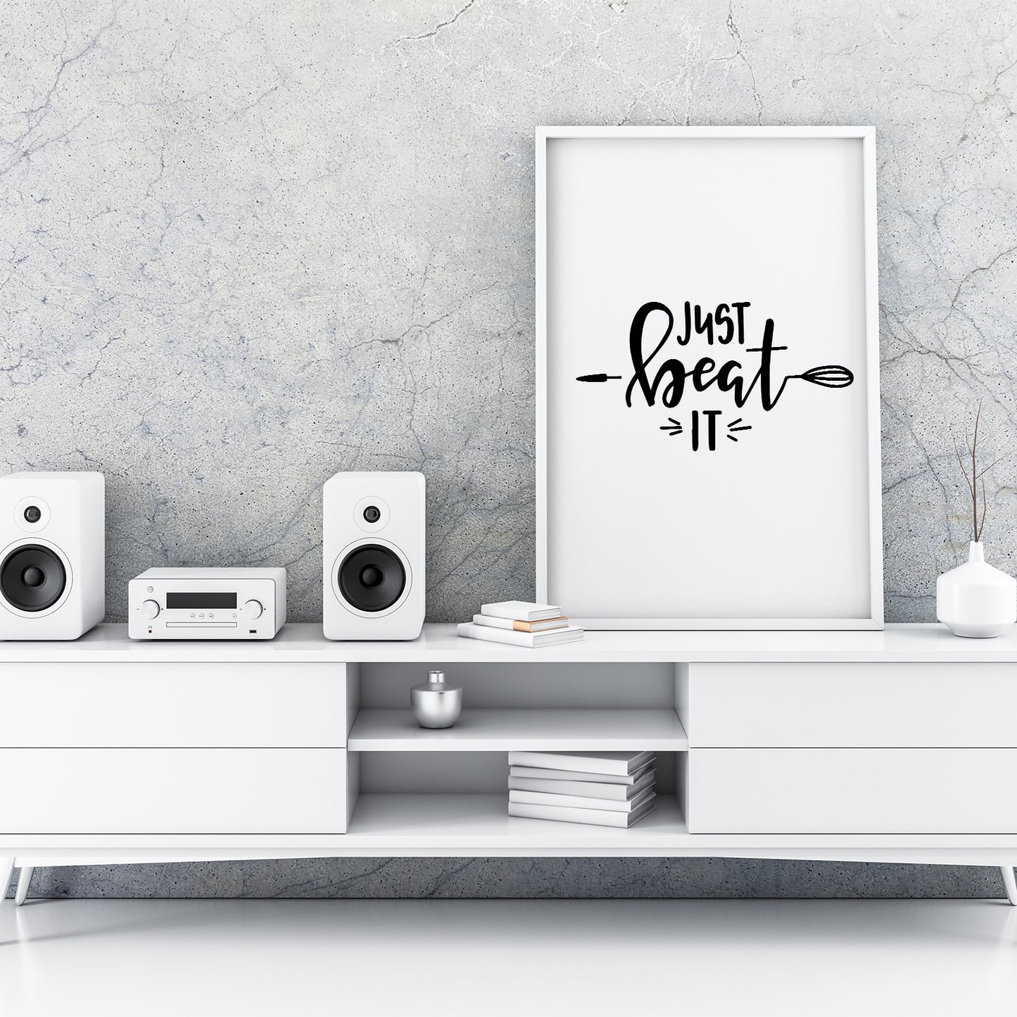 Just Beat It A4 A3+A2 Posters Wall Art Home - Kuzi Tees