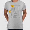 Old-Skool One Line Drawing Abstract Face One - Kuzi Tees