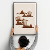 Coffee Six Kitchen Wall Art Prints Dining Room Home Décor Poster Minimalistic Paper Cut Art - Kuzi Tees