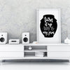 Turn It Up This Is My Jam A4 A3+A2 Posters Wall Art Home - Kuzi Tees