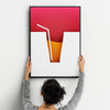 Cocktails One Kitchen Wall Art Prints Dining Room Home Décor Poster Minimalistic Paper Cut Art - Kuzi Tees