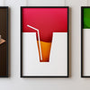 Cocktails One Kitchen Wall Art Prints Dining Room Home Décor Poster Minimalistic Paper Cut Art - Kuzi Tees