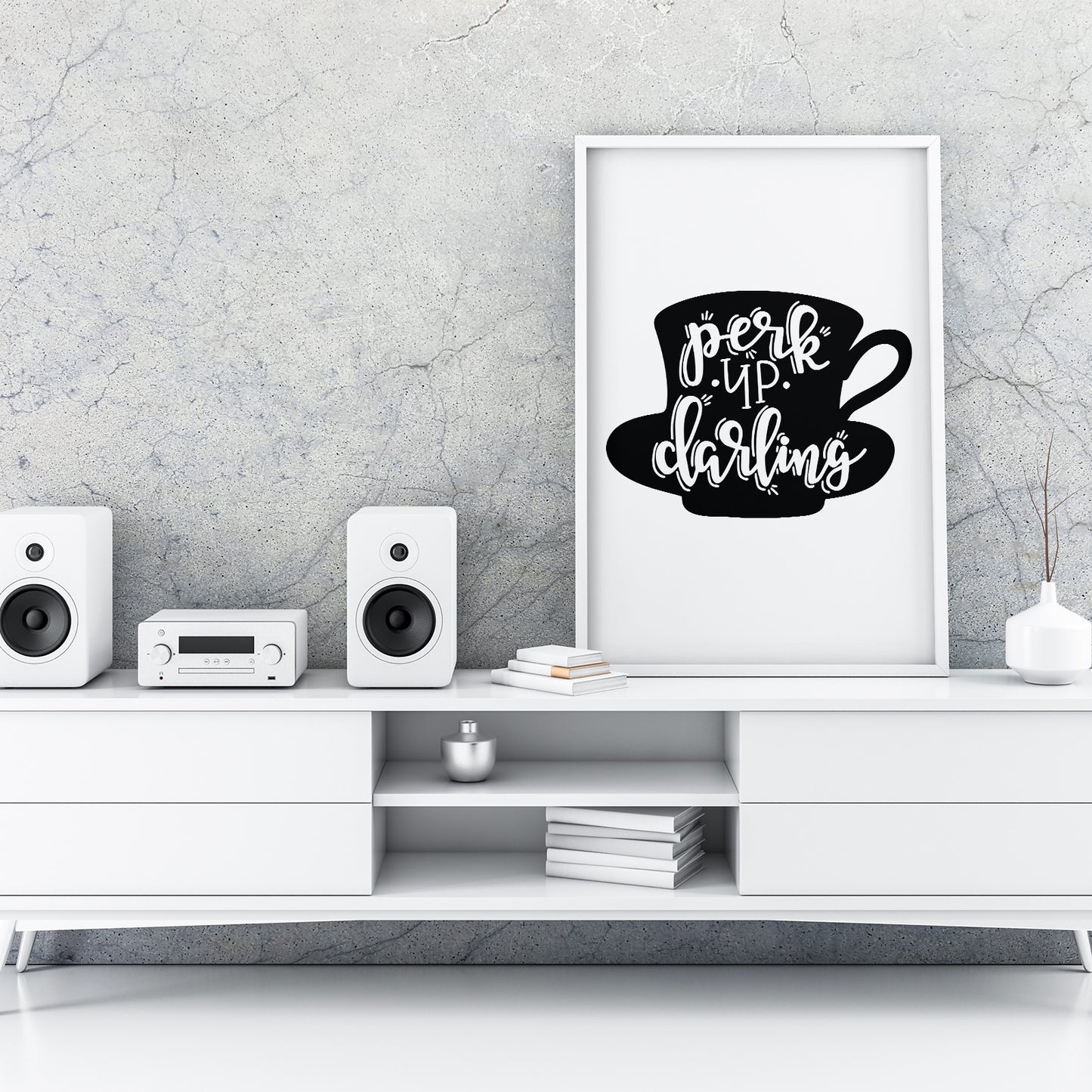 Perk Up Darling A4 A3+A2 Posters Wall Art Home - Kuzi Tees