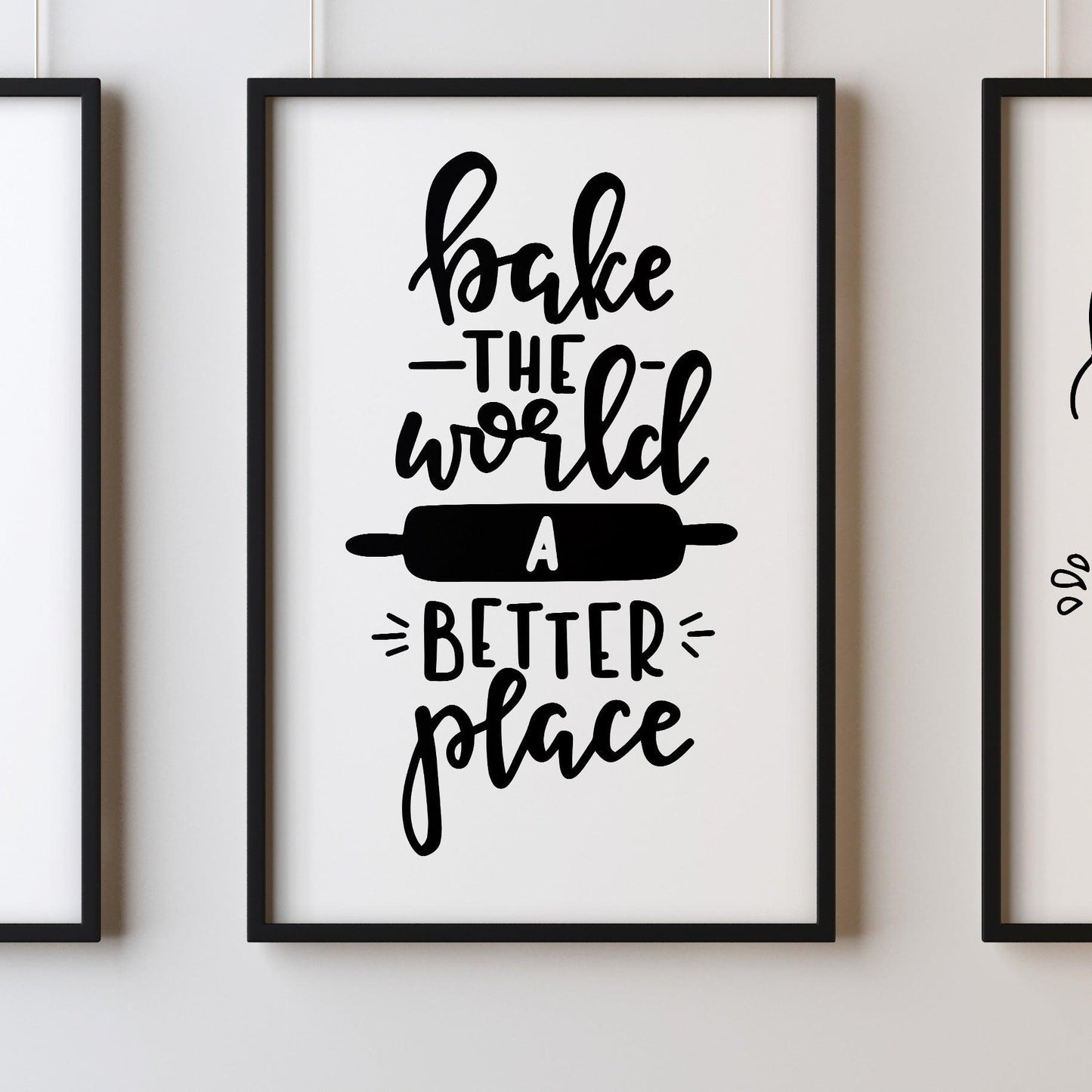 Bake The World A Better Place A4 A3+A2 Posters Wall Art Home - Kuzi Tees