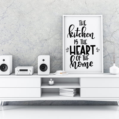 The Kitchen Is The Heart Of The Home A4 A3+A2 Posters Wall Art Home - Kuzi Tees